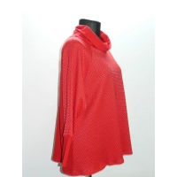 Tunika TRAPEZOWA dla puszystej - plaster miodu czerwona